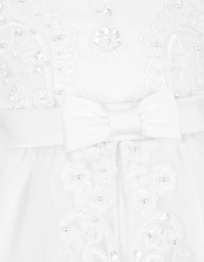 Girls Ceremonial Ballerina Length Dres in White