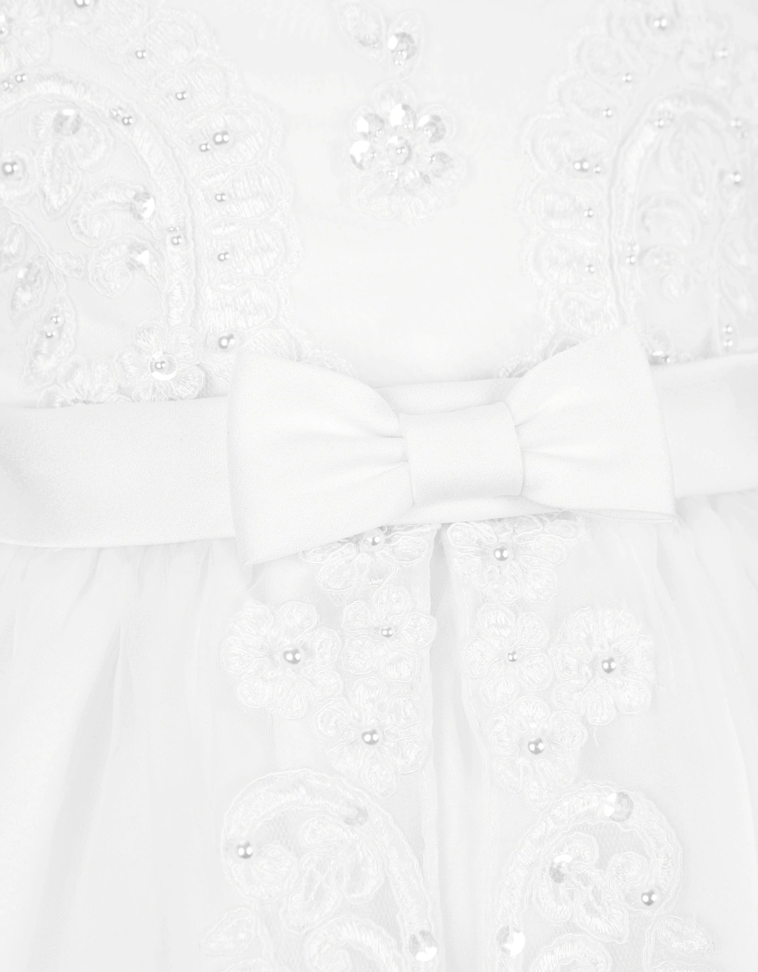 Girls Ceremonial Ballerina Length Dres in White