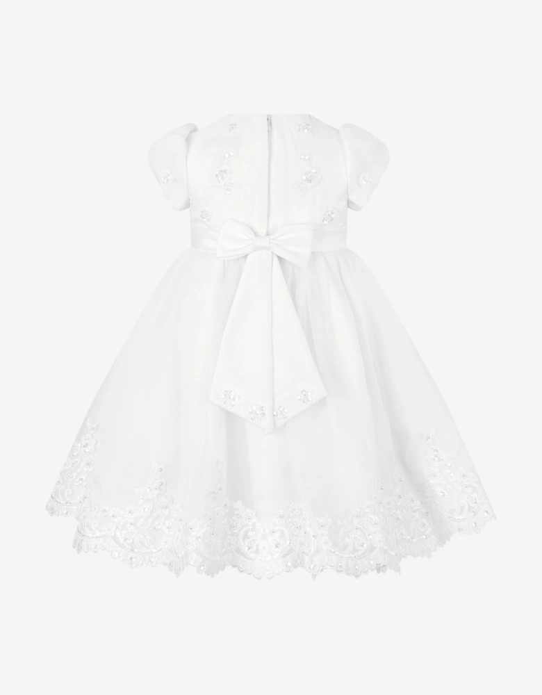 Girls Ceremonial Ballerina Length Dres in White