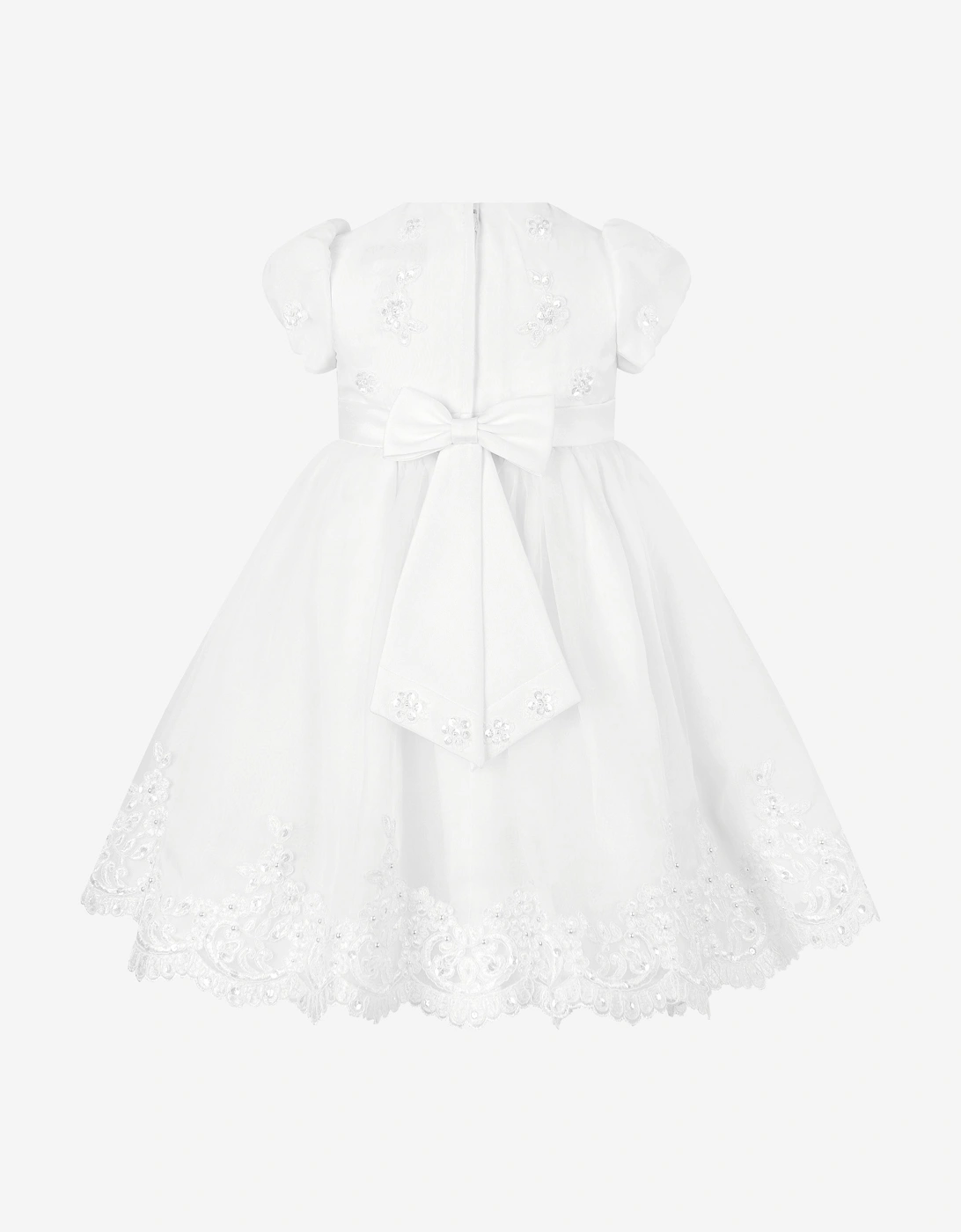 Girls Ceremonial Ballerina Length Dres in White