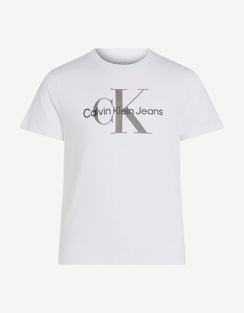 Kids CK Monogram T-Shirt in White