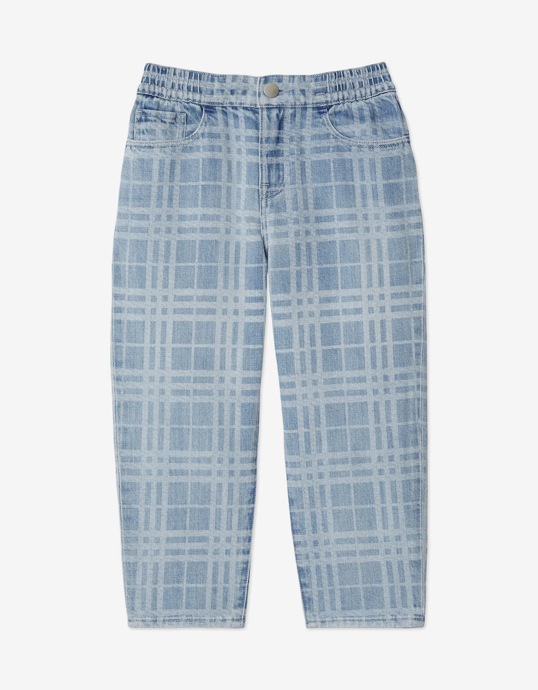Boys Check Carven Trousers in Blue, 5 of 4
