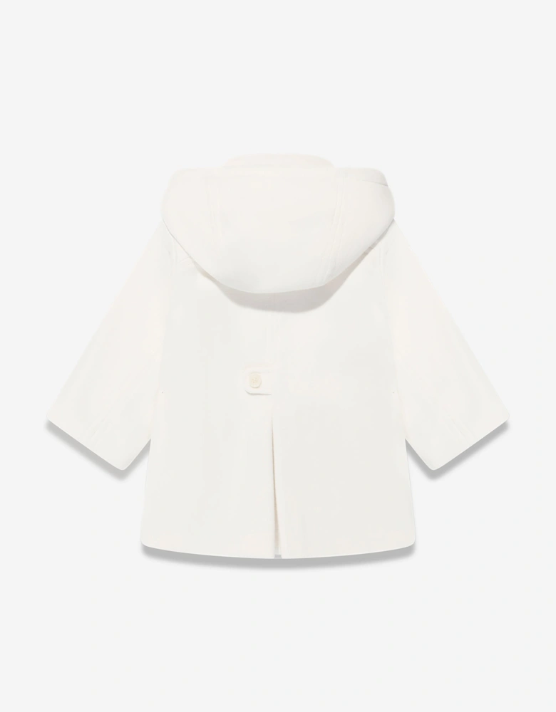 Boys Hooded Coat in Ivory