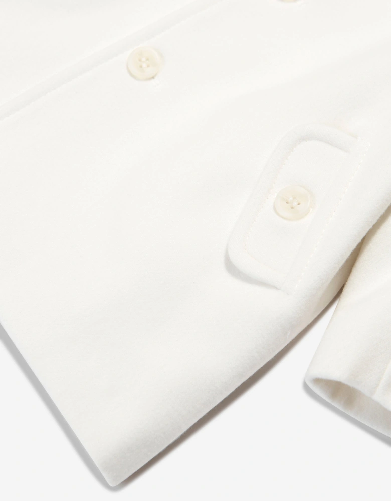 Boys Hooded Coat in Ivory