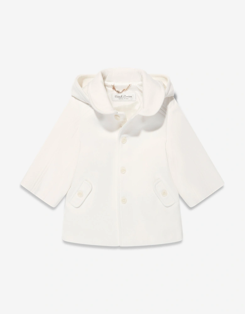 Boys Hooded Coat in Ivory