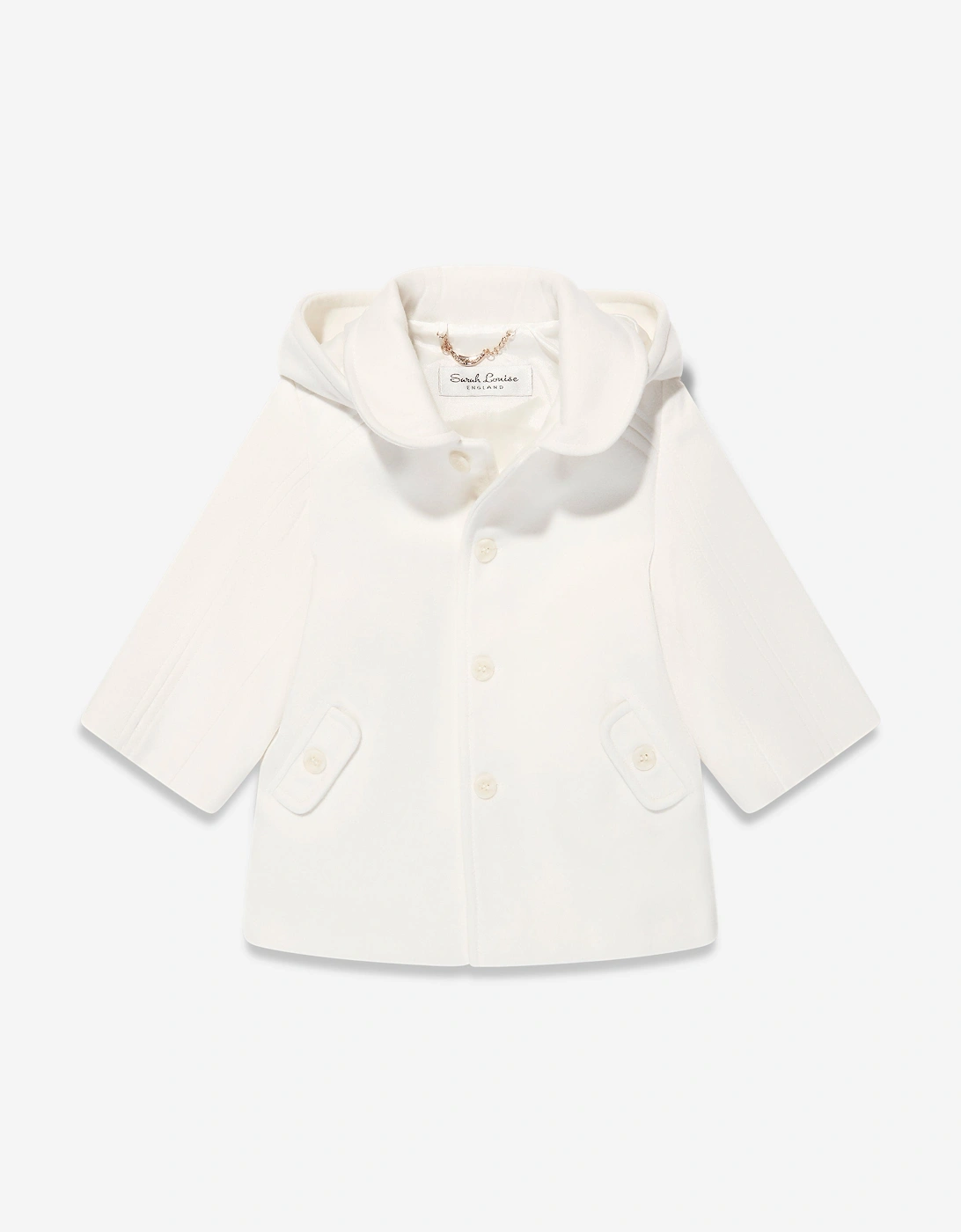 Boys Hooded Coat in Ivory, 6 of 5