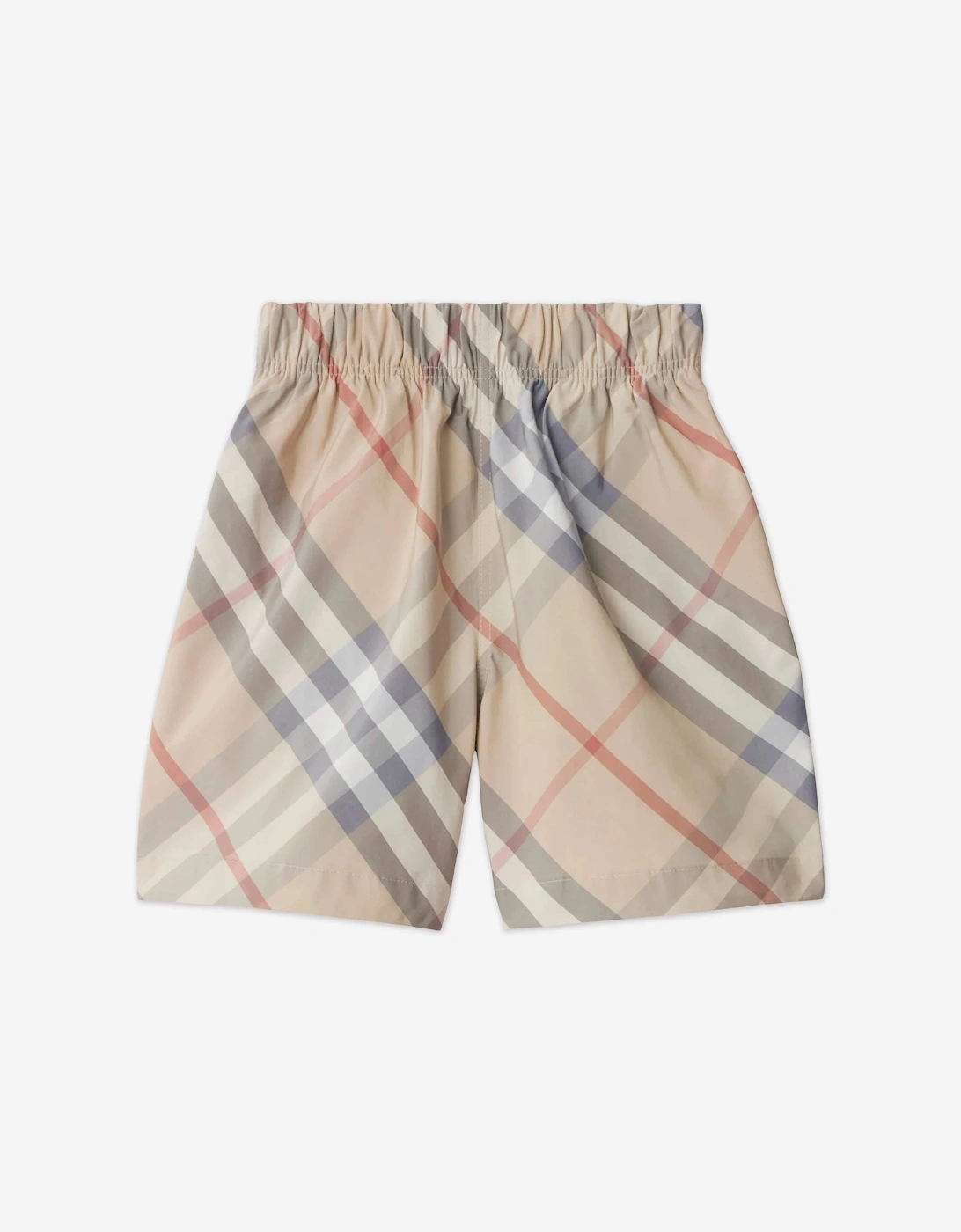 Boys Fabien Check Shorts in Beige, 5 of 4