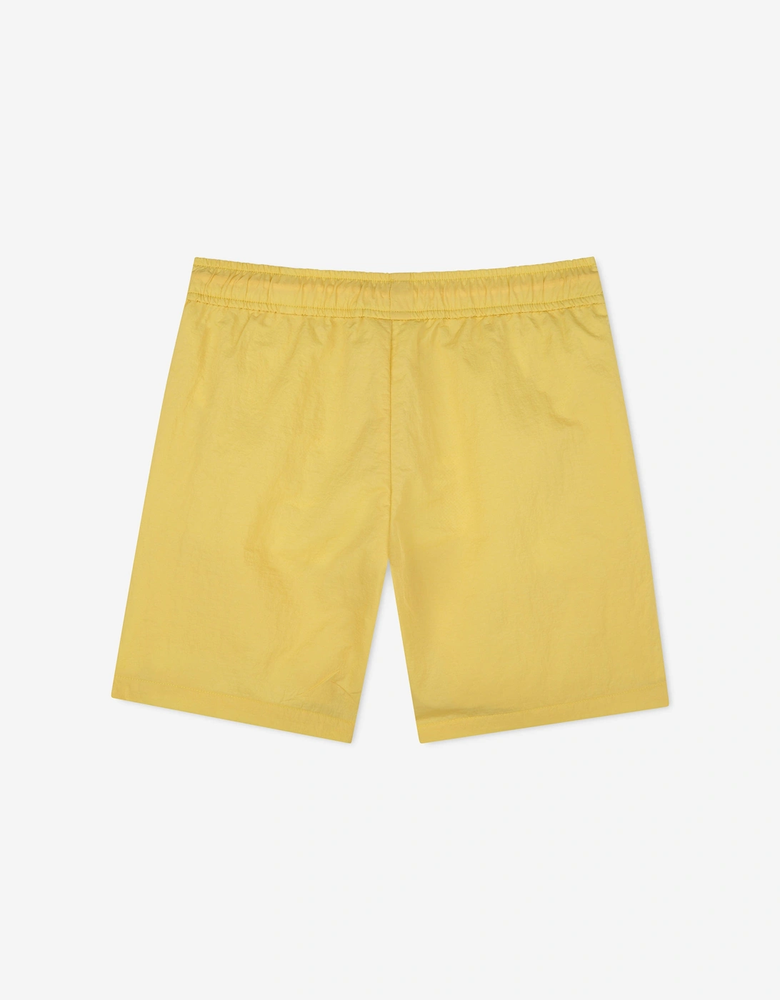 Boys Logo Print Swim Shorts in Yellow