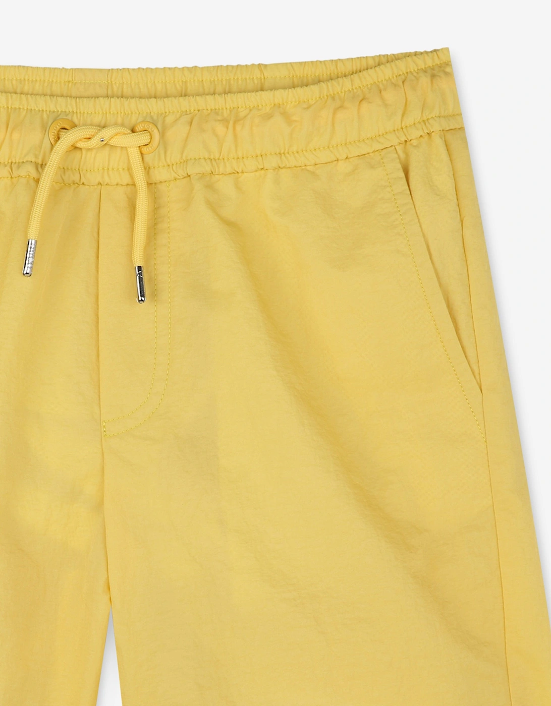 Boys Logo Print Swim Shorts in Yellow