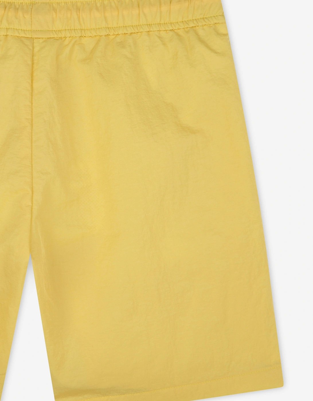 Boys Logo Print Swim Shorts in Yellow