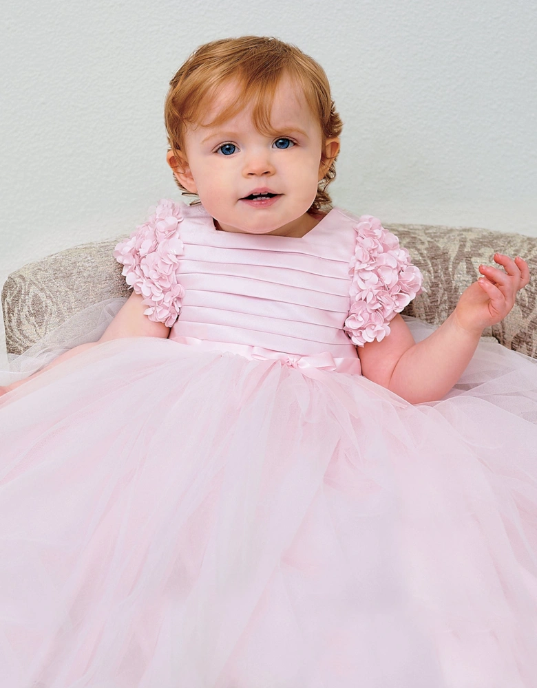 Girls Ceremonial Ballerina Length Dress in Pink
