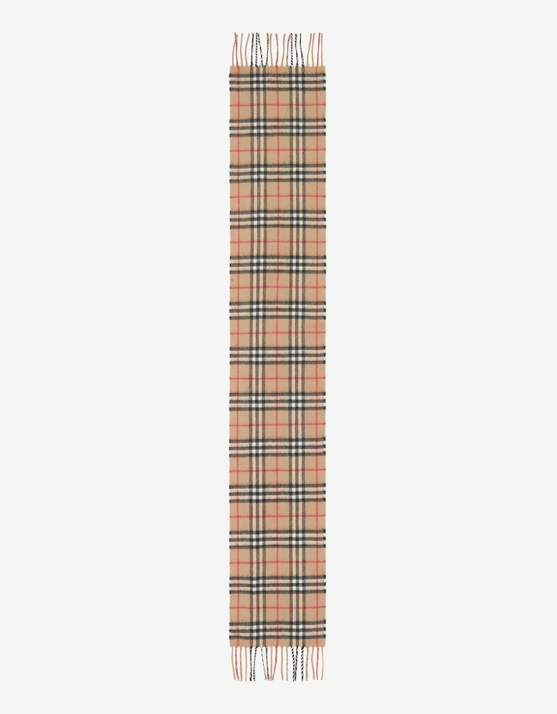 Kids Vintage Check Cashmere Scarf in Beige (127cm)