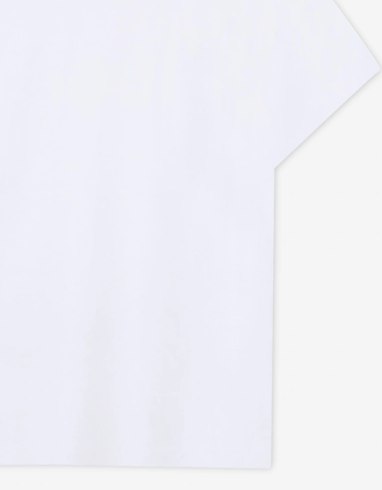 Boys Logo Print T-Shirt in White