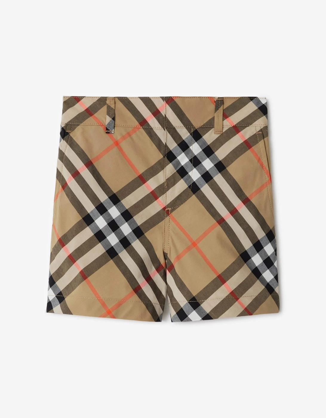 Baby Boys Oscar Check Shorts in Beige, 5 of 4