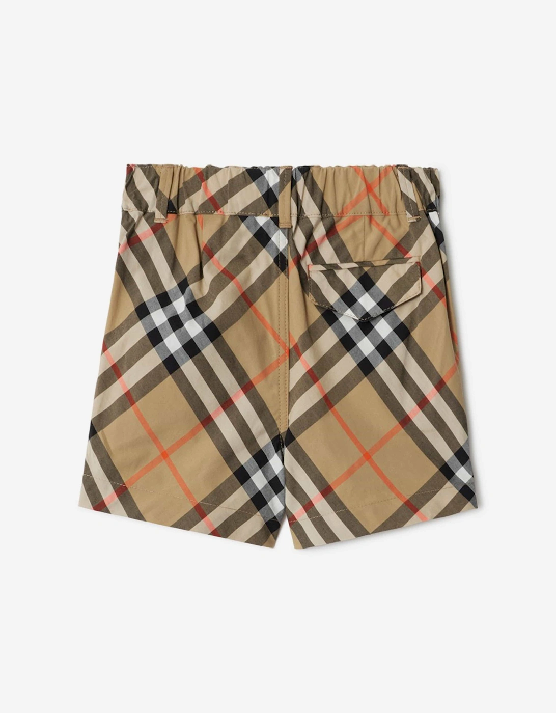 Baby Boys Oscar Check Shorts in Beige