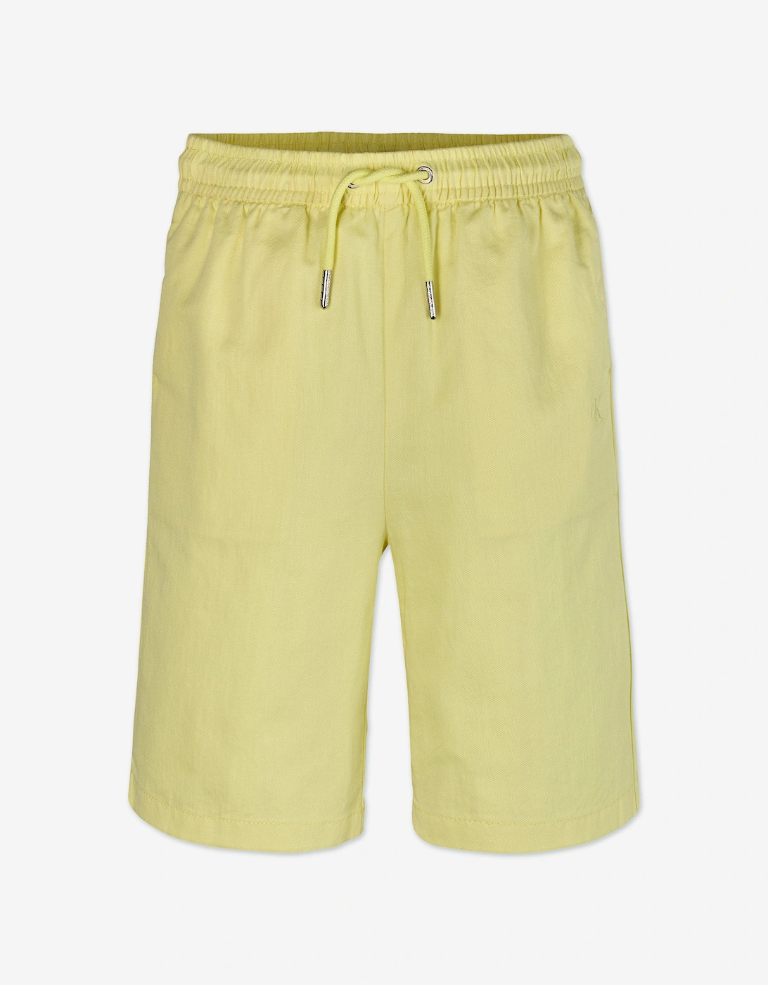 Boys Linen Relaxed Shorts in Yellow, 5 of 4