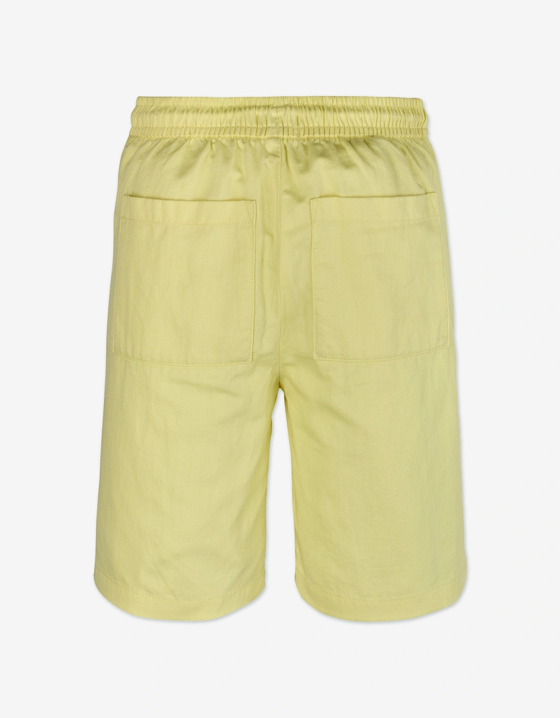 Boys Linen Relaxed Shorts in Yellow