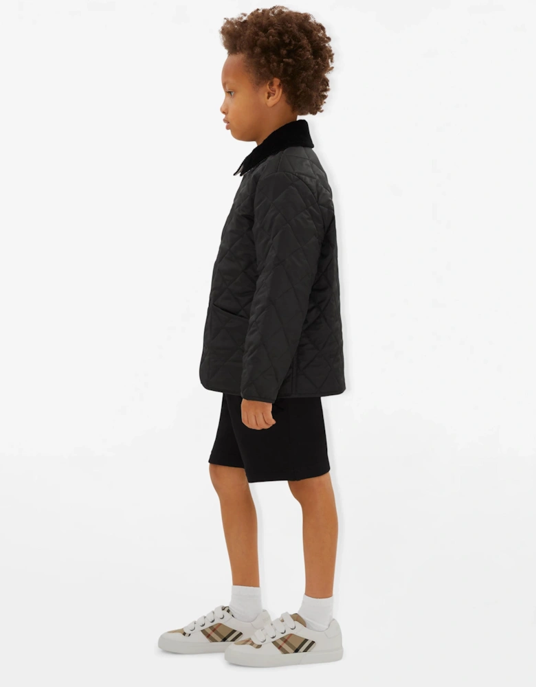 Kids Noah Check Strap Trainers in White