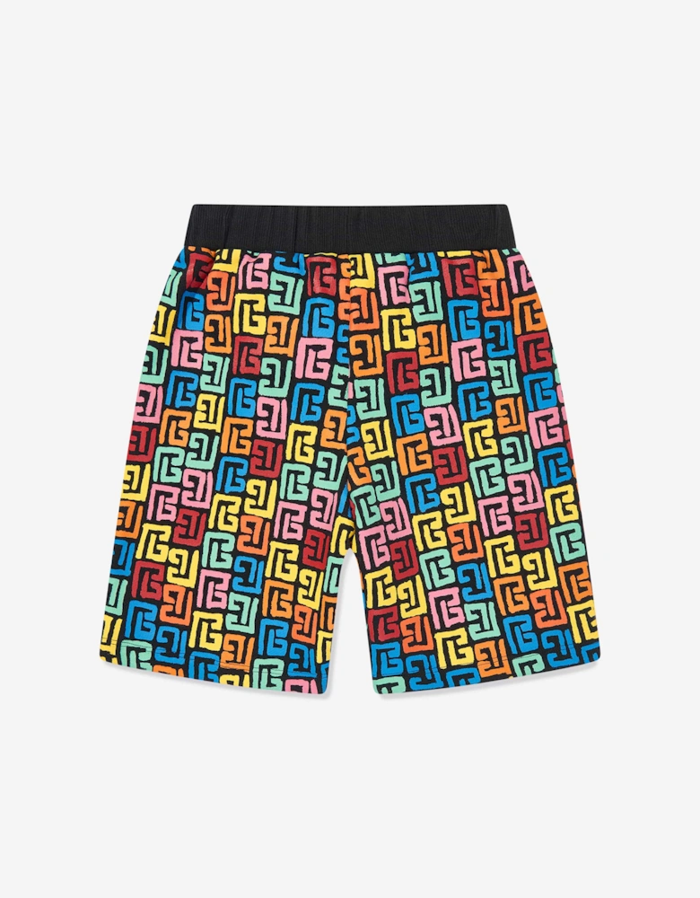 Kids Monogram Shorts in Multicolour