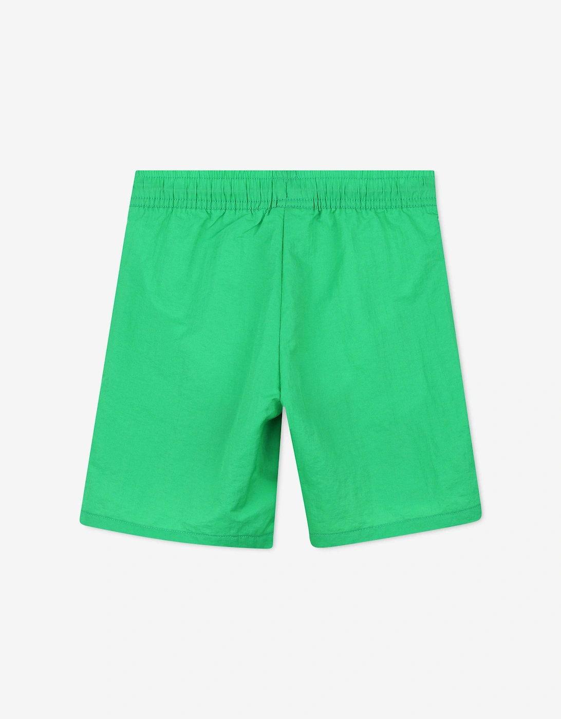 Boys Logo Print Swim Shorts in Green
