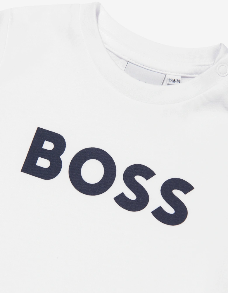 BOSS Baby Boys Logo T-Shirt in White