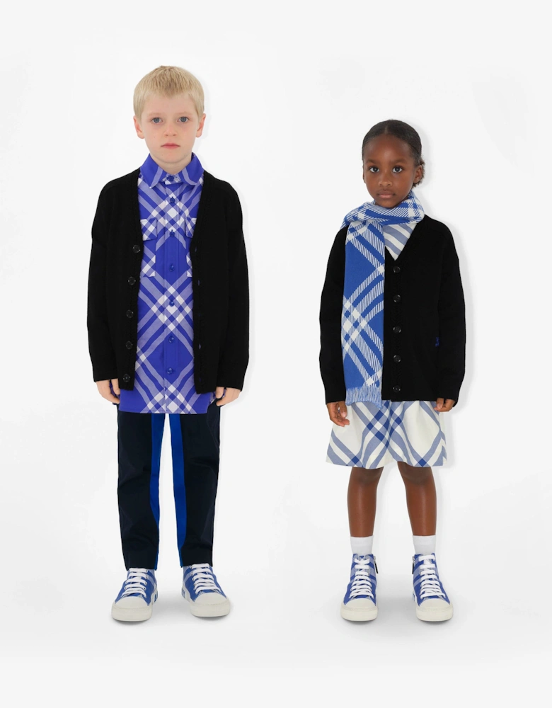 Boys Wool Knit Graham Cardigan in Black