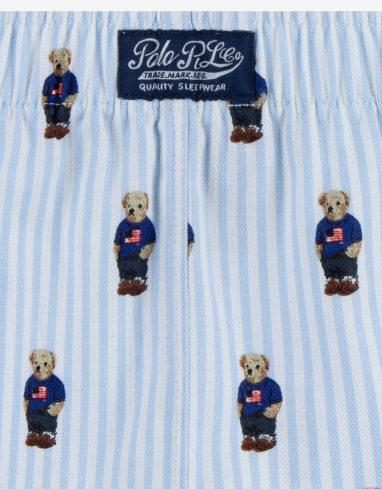 Boys Bear Short Pyjamas Set in Blue
