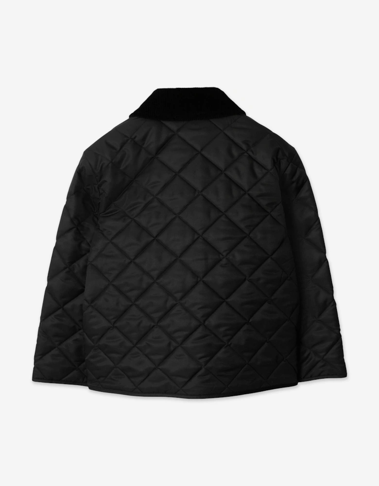 Boys Indy Quilted Jacket in Black