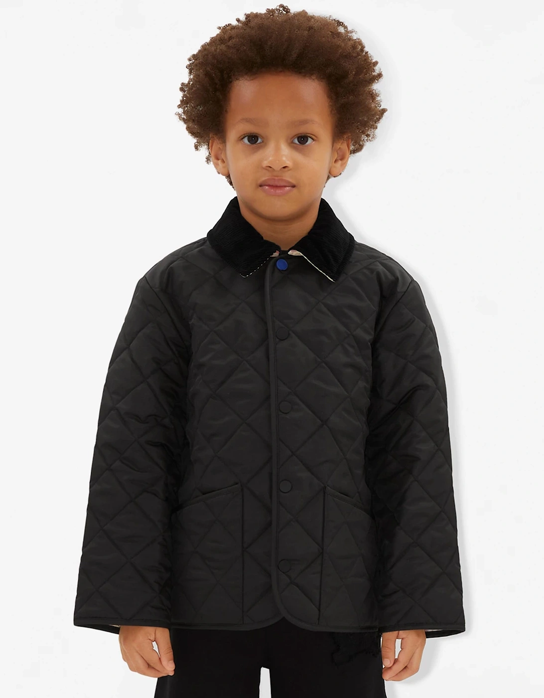 Boys Indy Quilted Jacket in Black