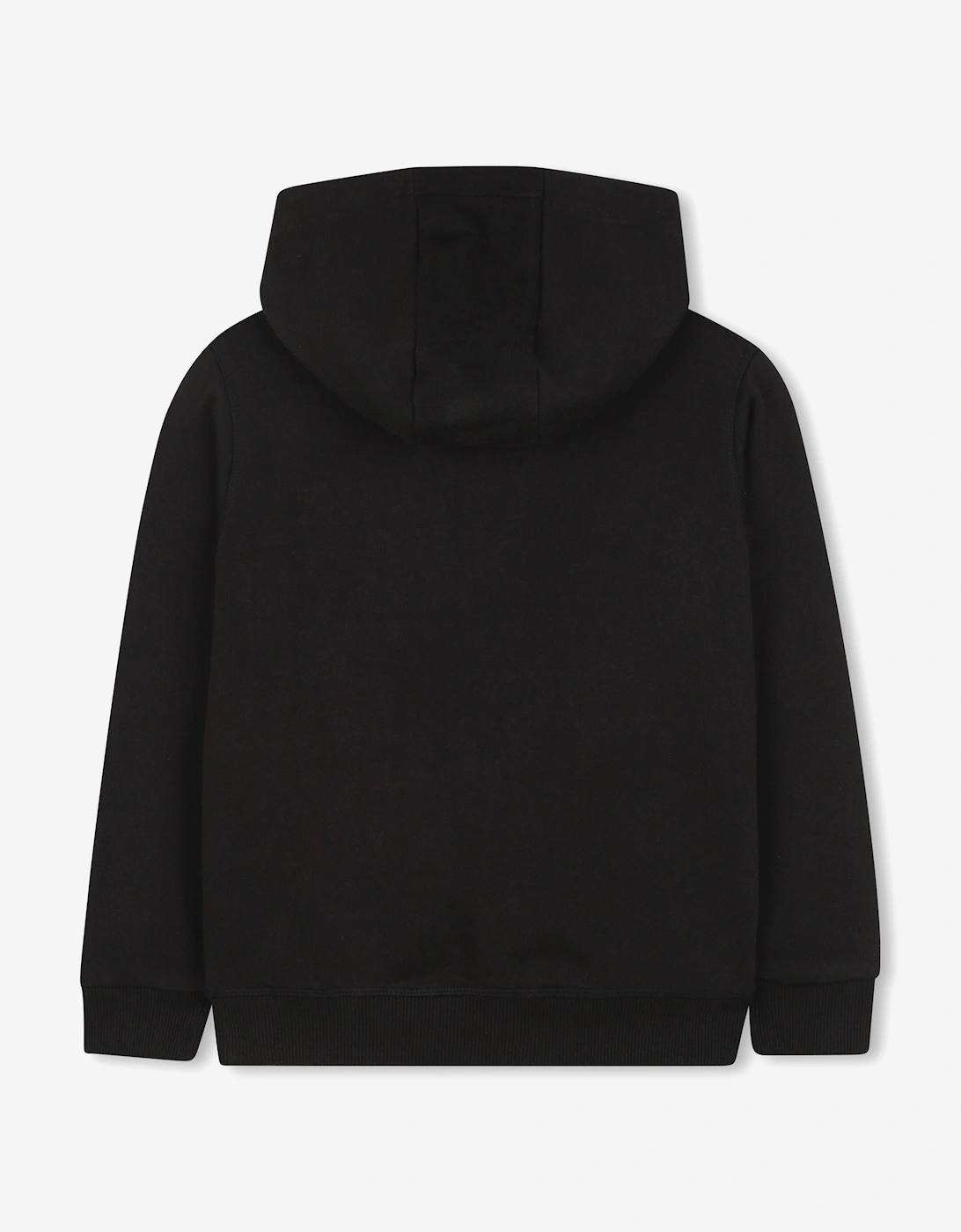 Boys Stacked Logo Hoodie in Black