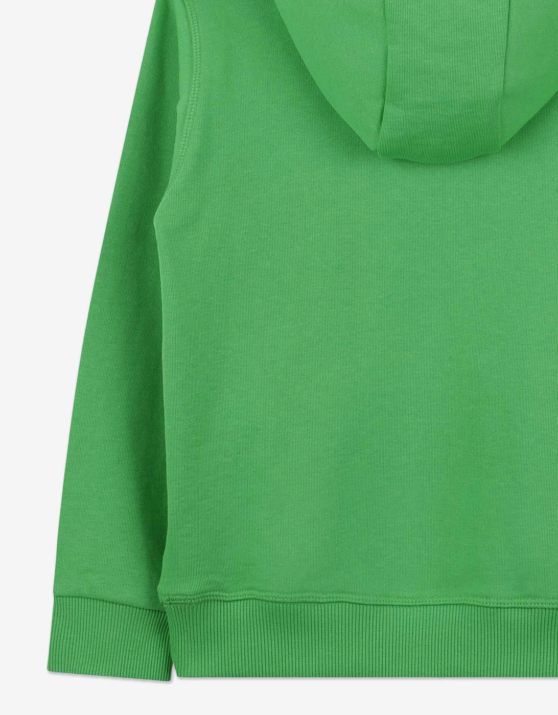 Boys Stacked Logo Print Hoodie in Green