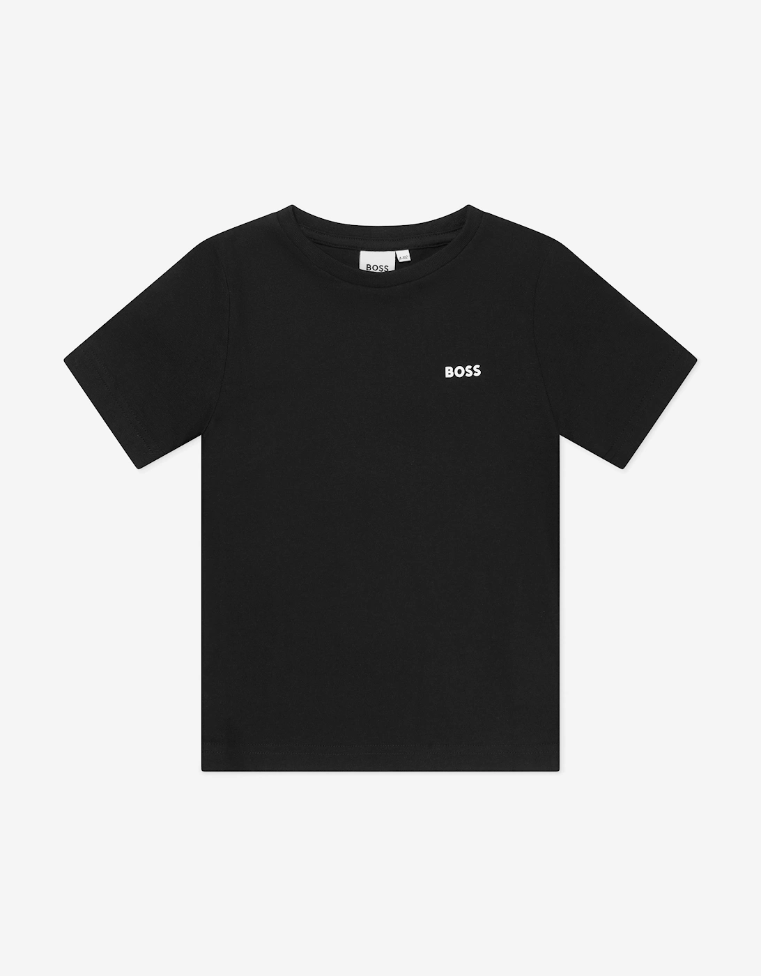 BOSS Boys Logo T-Shirt in Black, 6 of 5