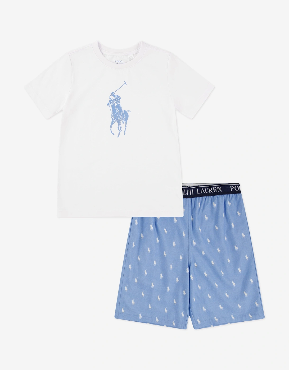 Boys T-Shirt and Shorts Pyjama Set in Blue, 5 of 4