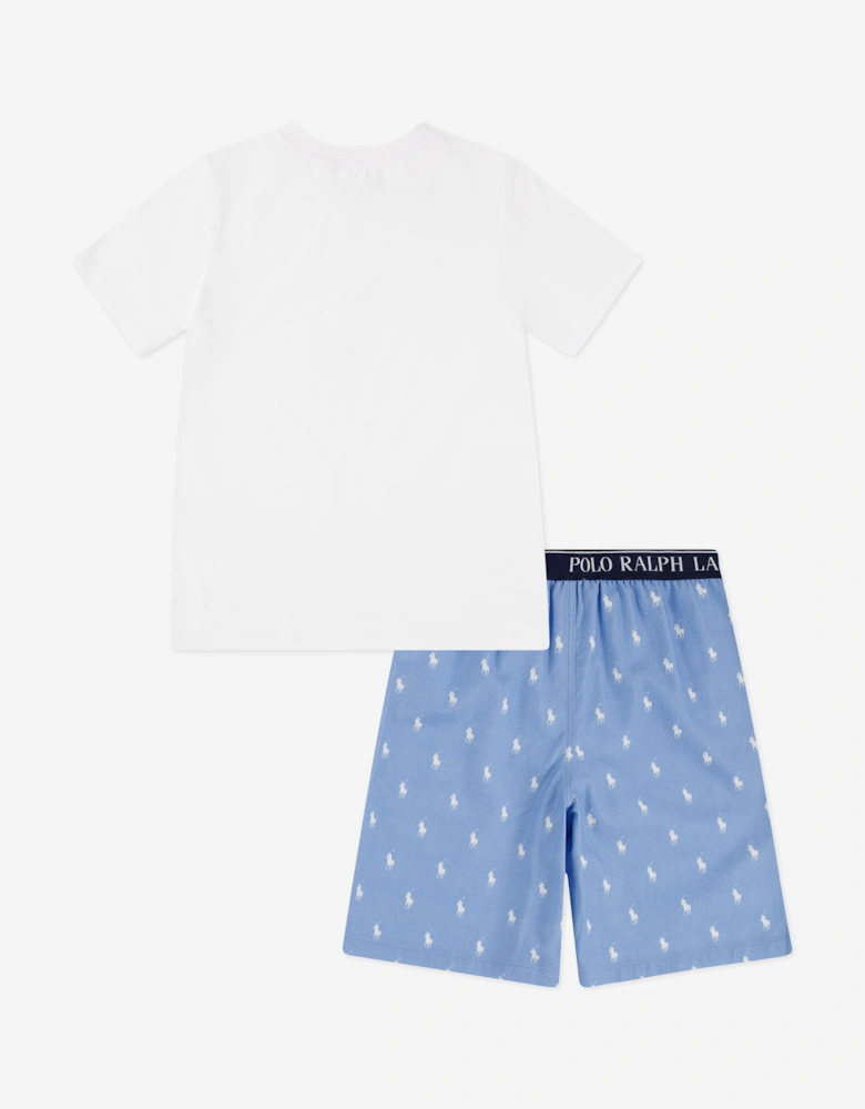 Boys T-Shirt and Shorts Pyjama Set in Blue