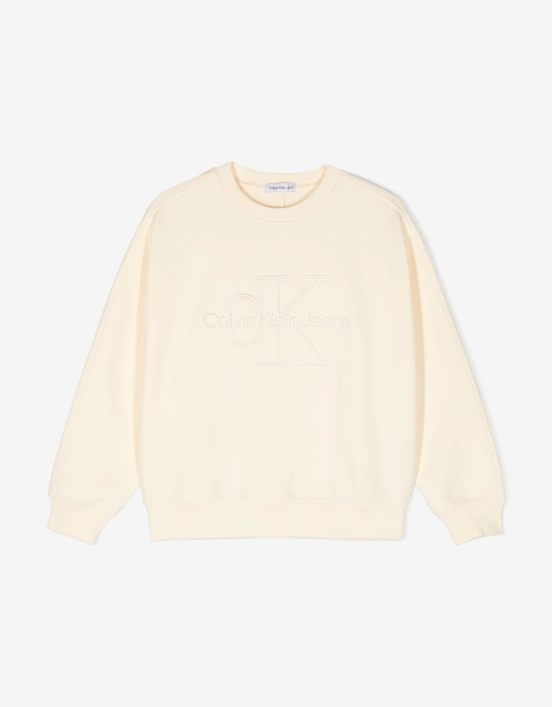 Boys Logo Sweatshirt in Yellow