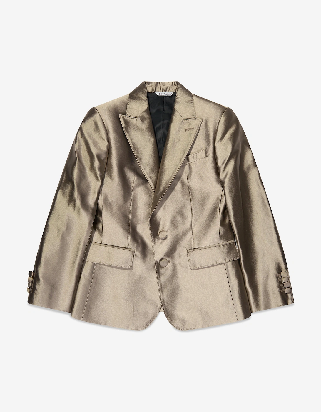 Boys Silk Blazer in Gold, 6 of 5