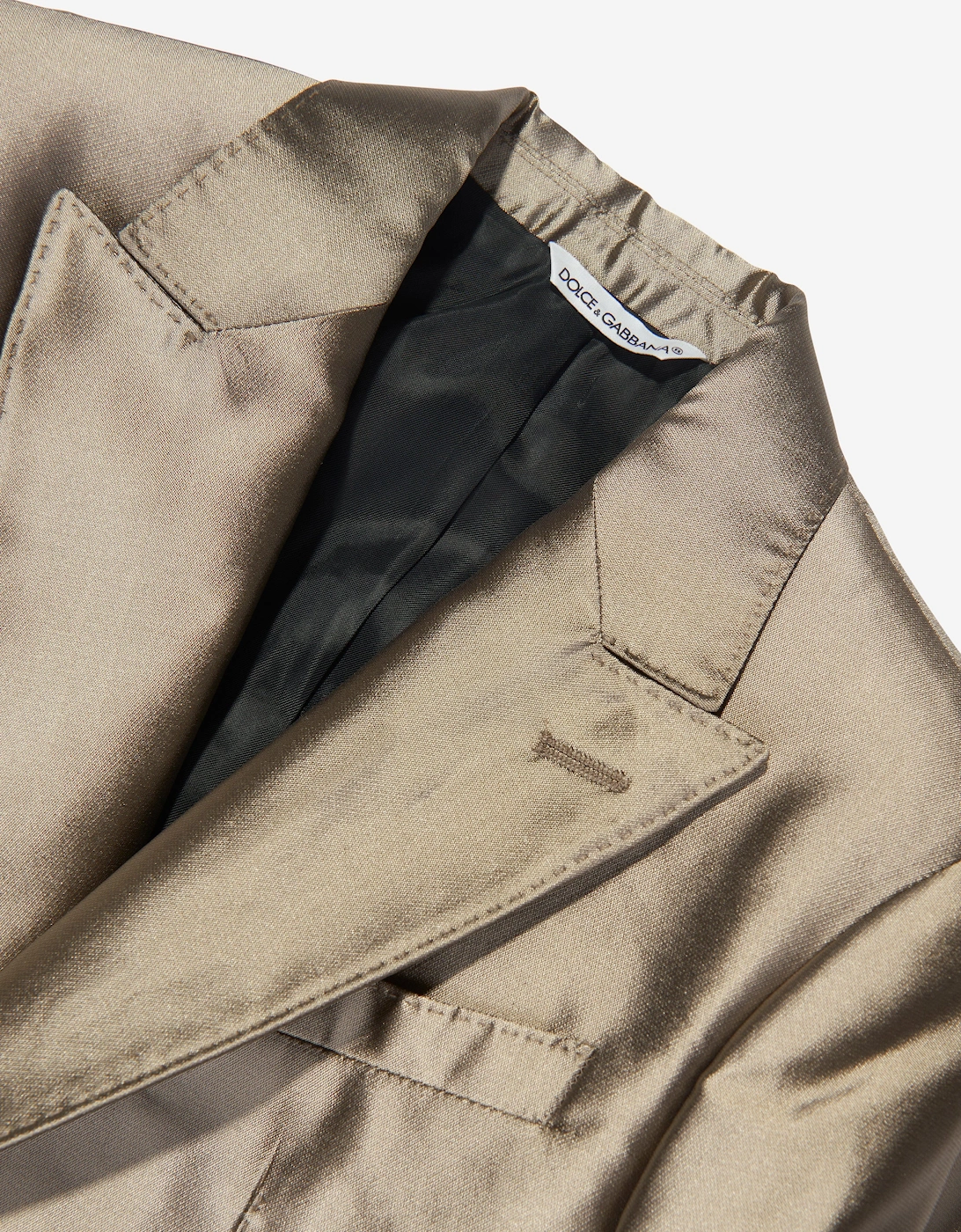 Boys Silk Blazer in Gold