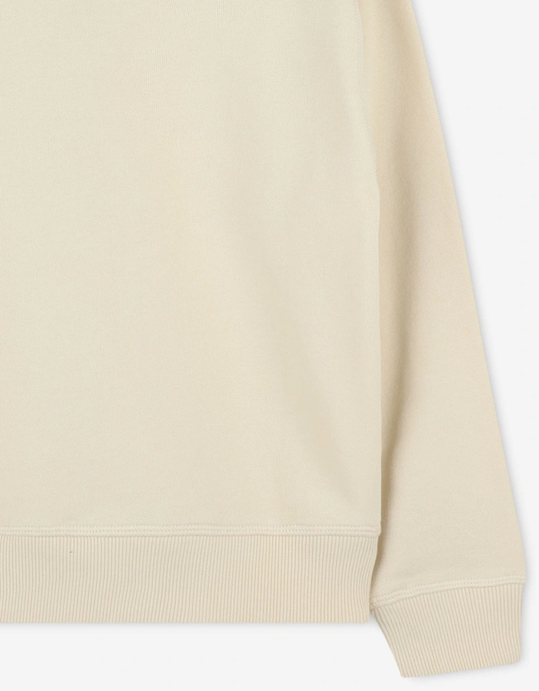 Boys Logo Print Sweatshirt in Beige