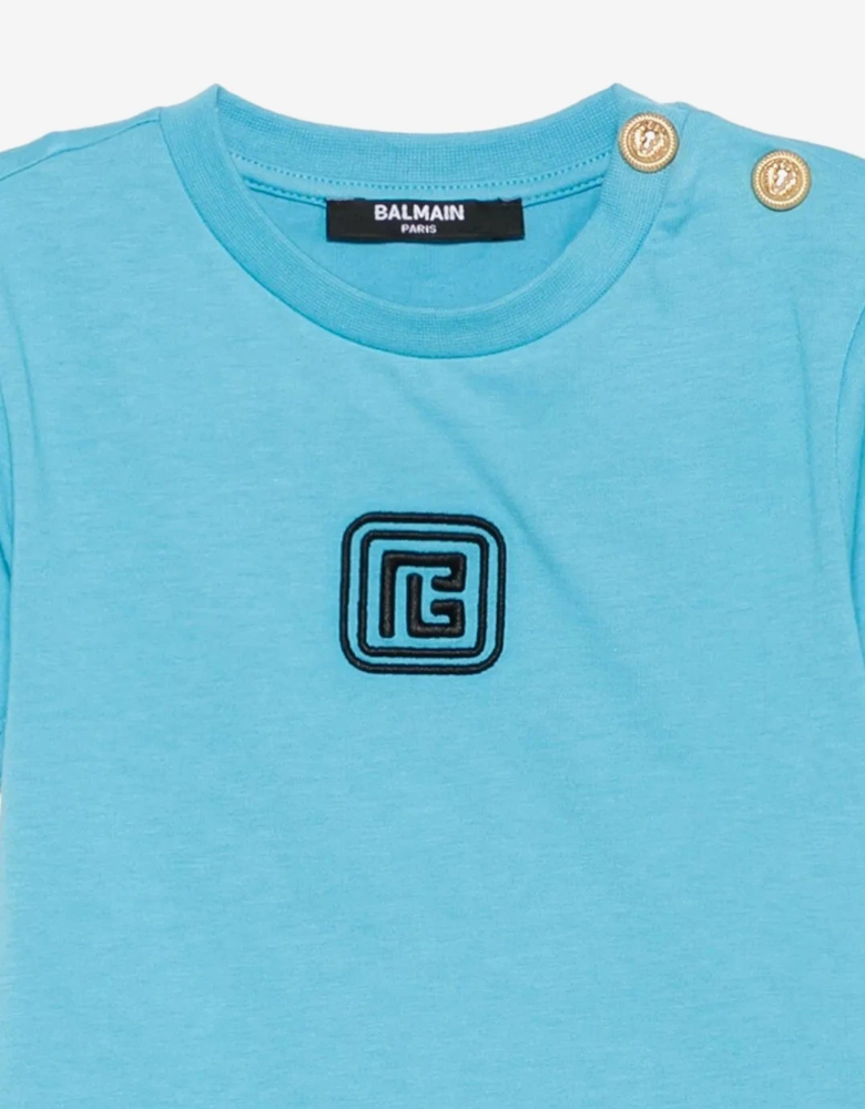 Baby Boys Monogram Logo T-Shirt in Blue