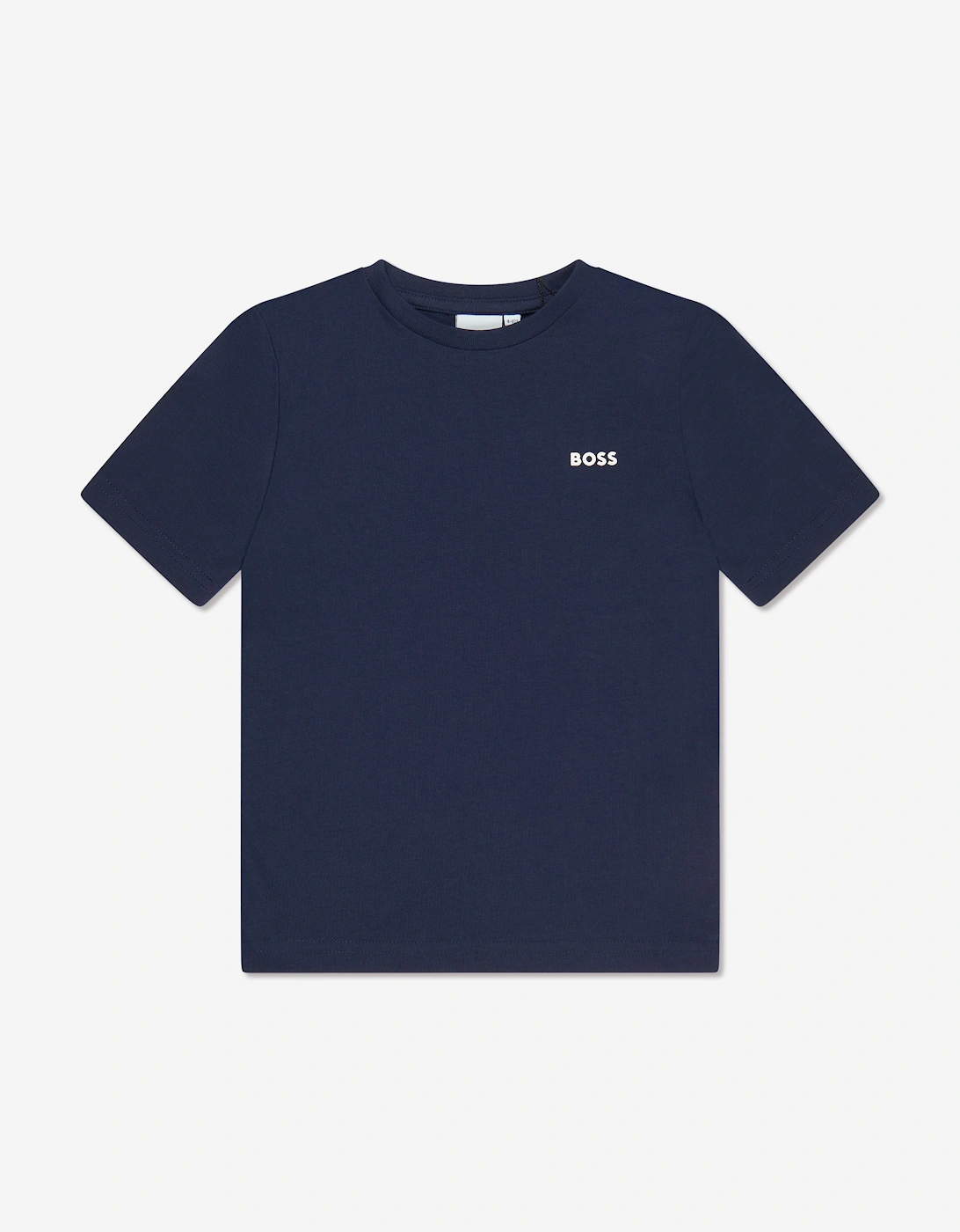BOSS Boys Logo T-Shirt in Navy, 5 of 4