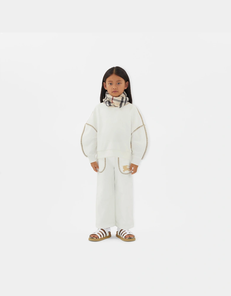 Girls Aubrey Trousers in White