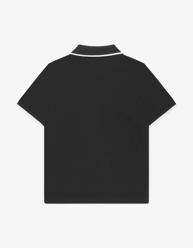BOSS Boys Logo Polo Shirt in Black