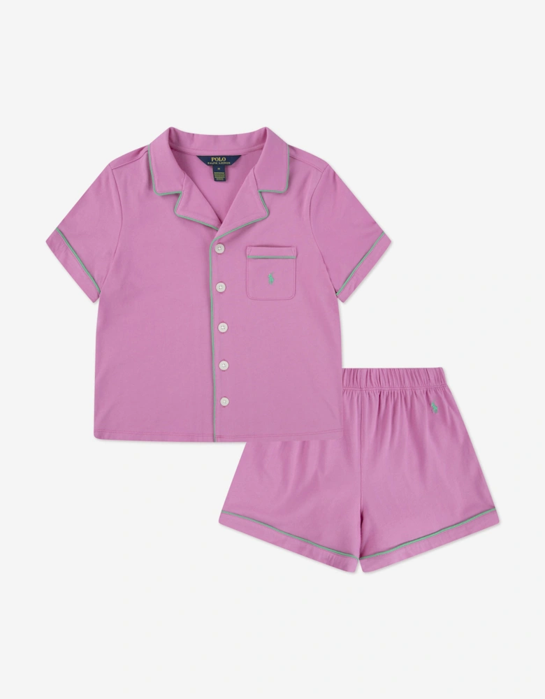 Girls Short Pyjamas Set in Pink