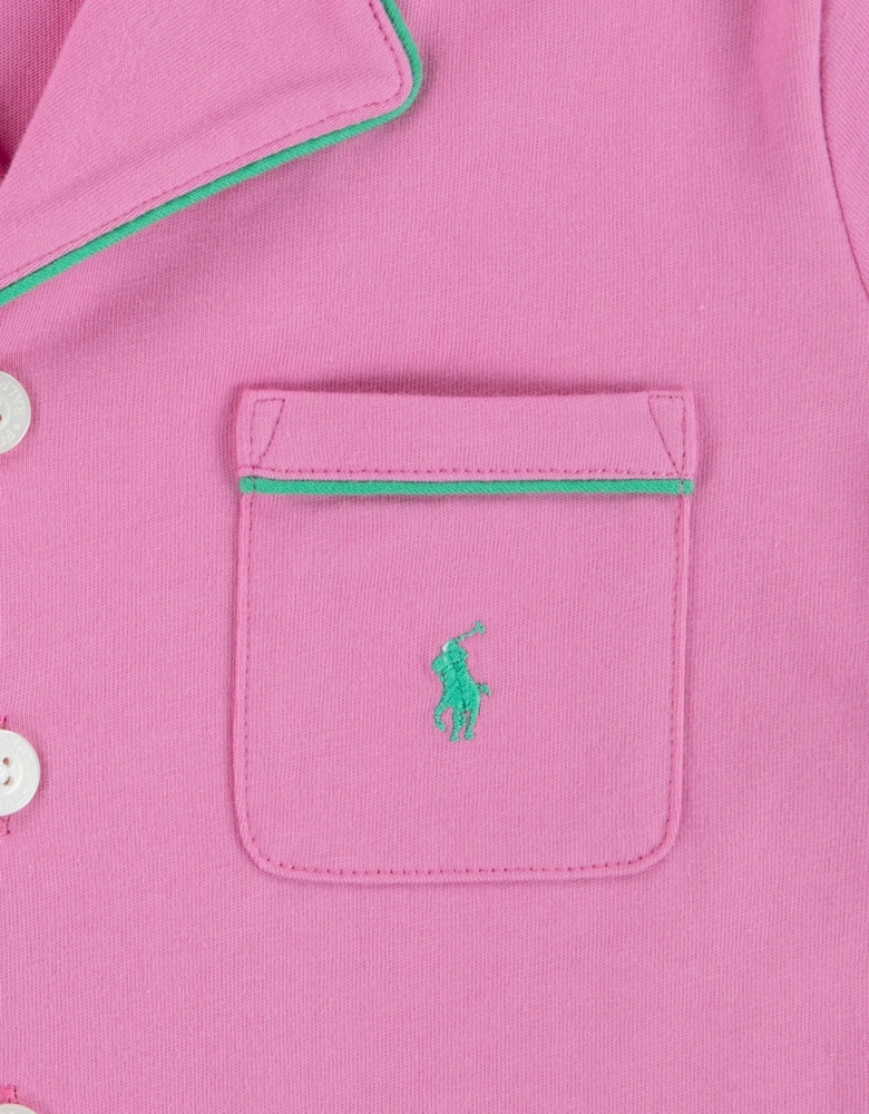 Girls Short Pyjamas Set in Pink