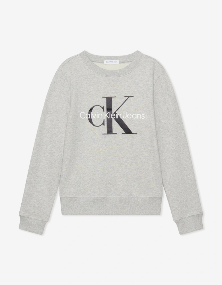 Kids Monogram Logo Sweasthirt in Grey