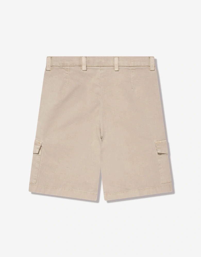 Boys Cargo Shorts in Beige