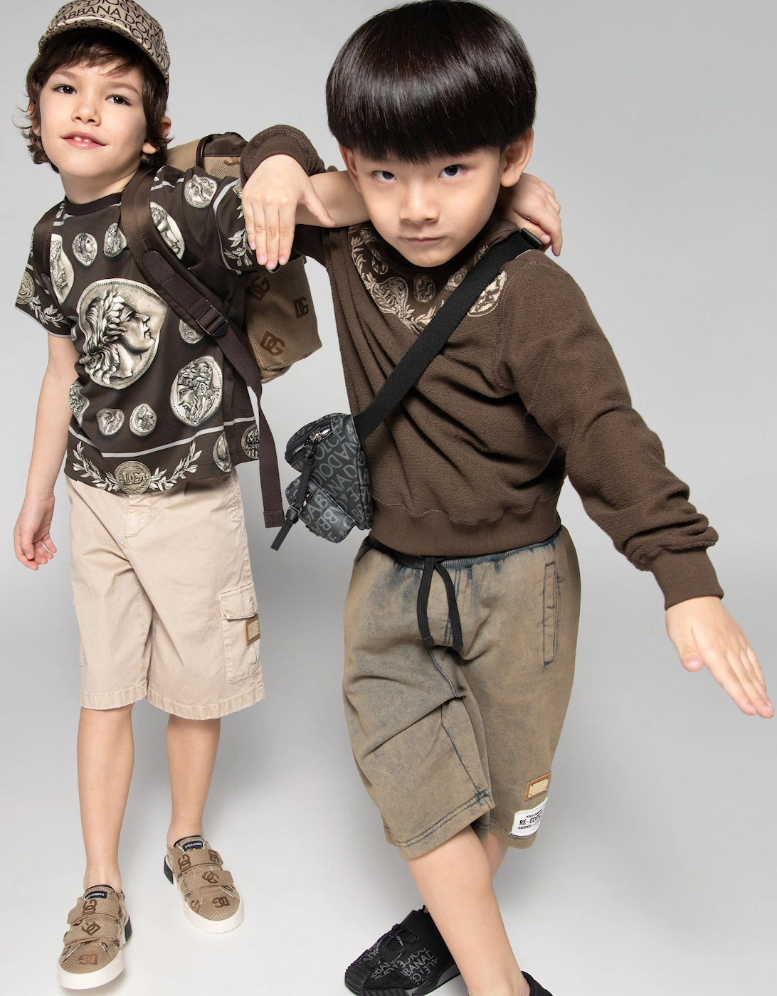 Boys Cargo Shorts in Beige