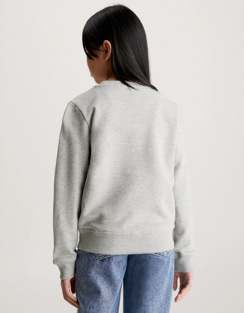 Kids Monogram Logo Sweasthirt in Grey