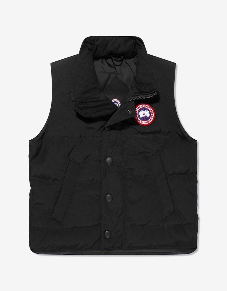 Kids Down Padded Vanier Gilet in Black