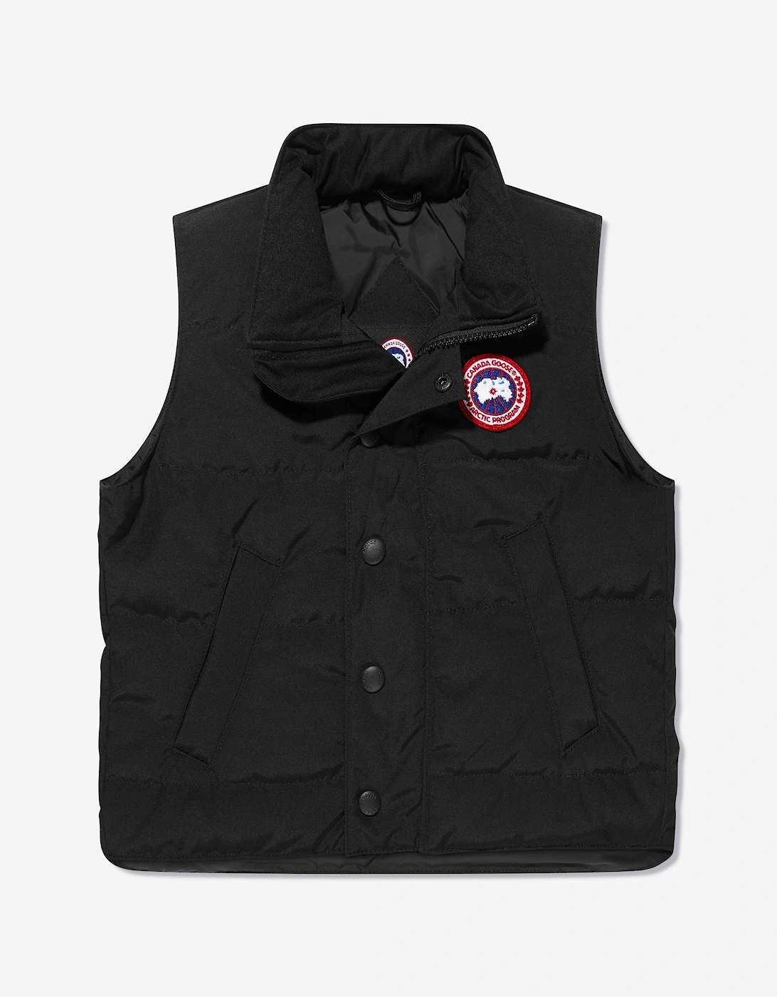 Kids Down Padded Vanier Gilet in Black, 6 of 5